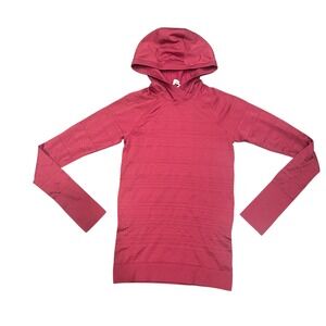 Lululemon‎ Rest Less Pullover Hoodie Thumbholes Raspberry Size 4 Stretch